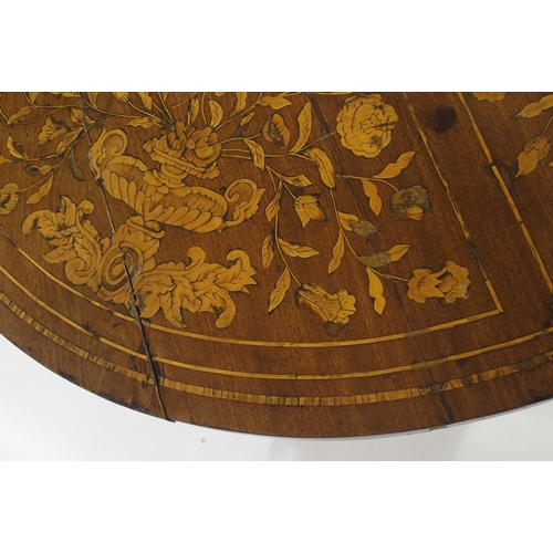 858 - A Dutch marquetry circular occasional table