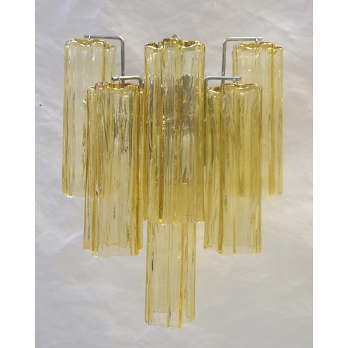 887 - A mid 20th Century chrome Tronchi style chandelier