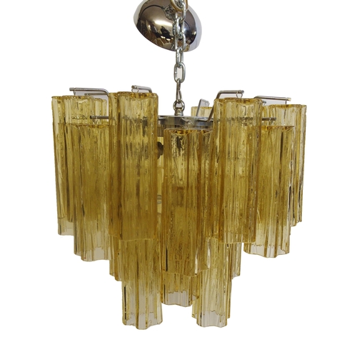 887 - A mid 20th Century chrome Tronchi style chandelier