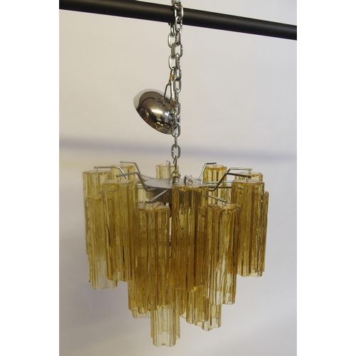 887 - A mid 20th Century chrome Tronchi style chandelier