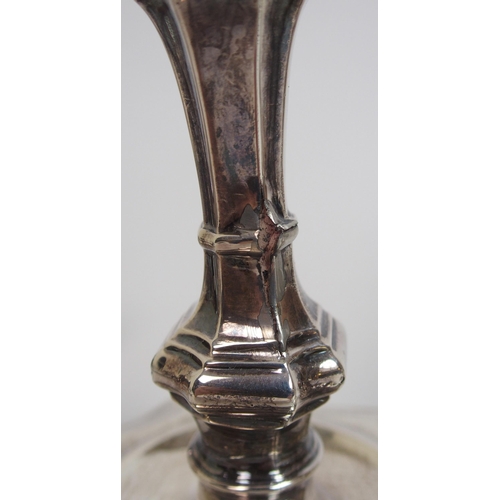 152 - A pair of early 20th Century silver candelabra