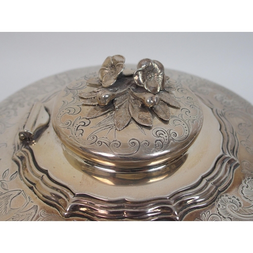 157 - A Victorian silver four piece tea service