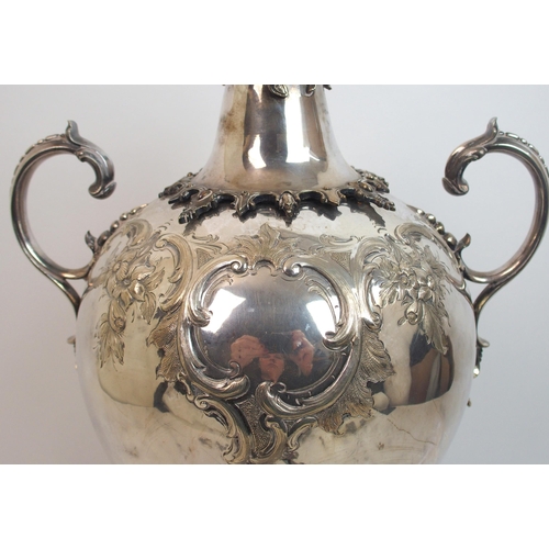 160 - A 19th Century silver plated samovar