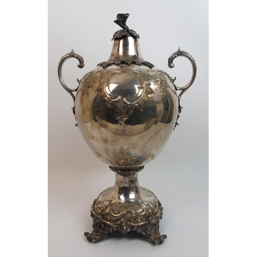 160 - A 19th Century silver plated samovar