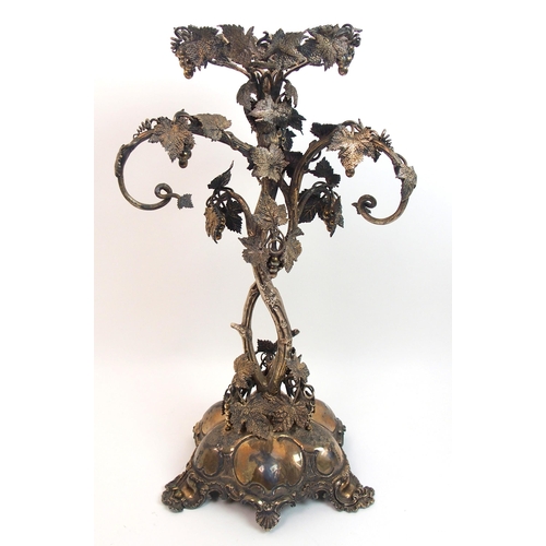 161 - A Victorian silver plated centrepiece epergne