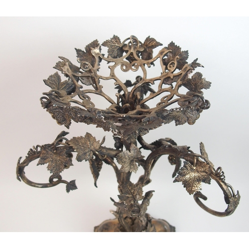 161 - A Victorian silver plated centrepiece epergne