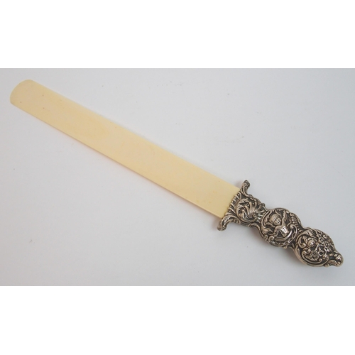 162 - An Edwardian silver handled letter opener