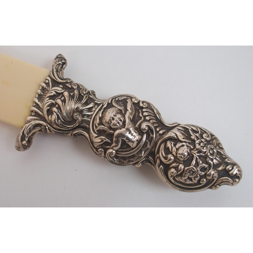 162 - An Edwardian silver handled letter opener