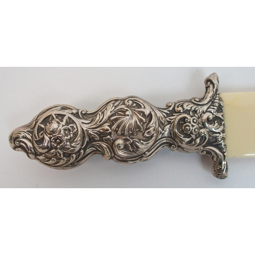 162 - An Edwardian silver handled letter opener