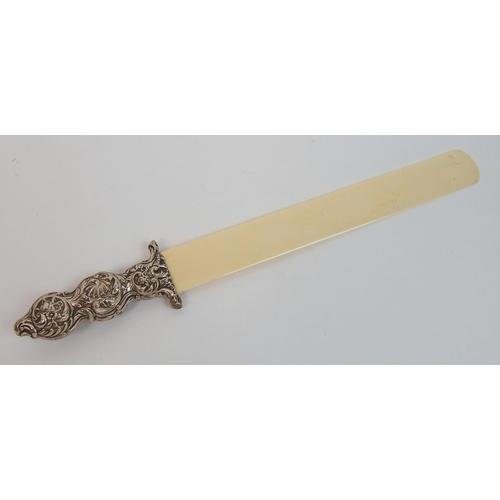 162 - An Edwardian silver handled letter opener