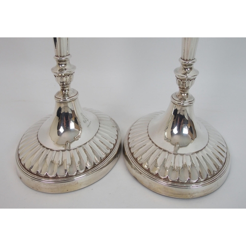 163 - A pair of late Victorian silver candlesticks