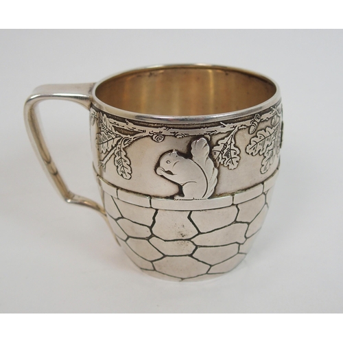 167 - A sterling silver nursery tankard