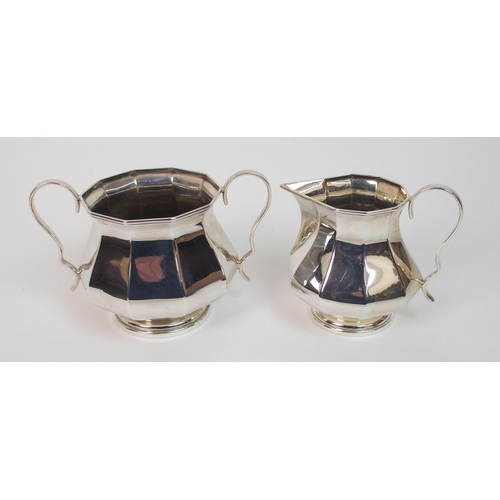 168 - A four piece silver tea service