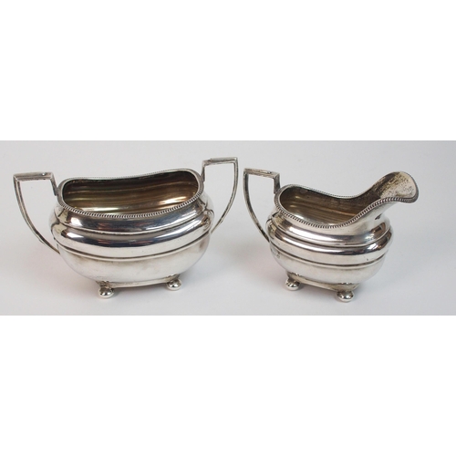 170 - A three piece silver tea service