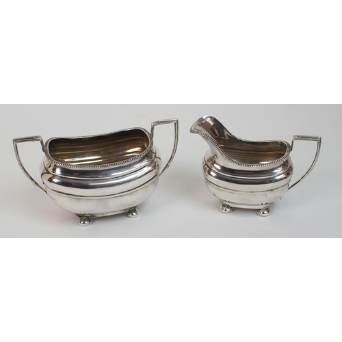 170 - A three piece silver tea service