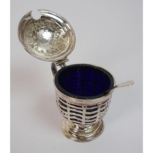 182 - A silver tea caddy