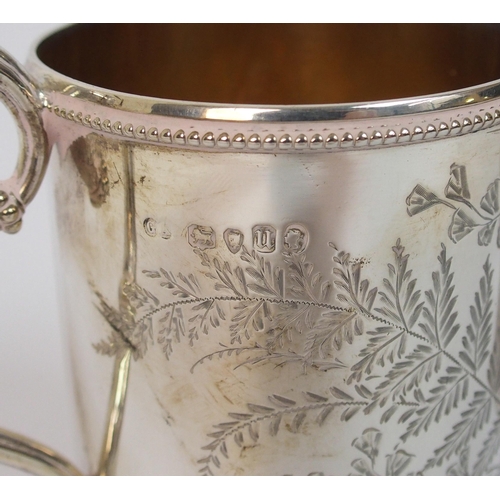 183 - A silver christening mug