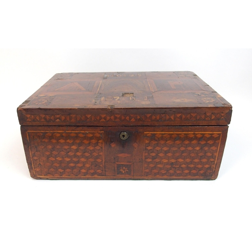 310 - An 18th Century marquetry inlaid lap desk