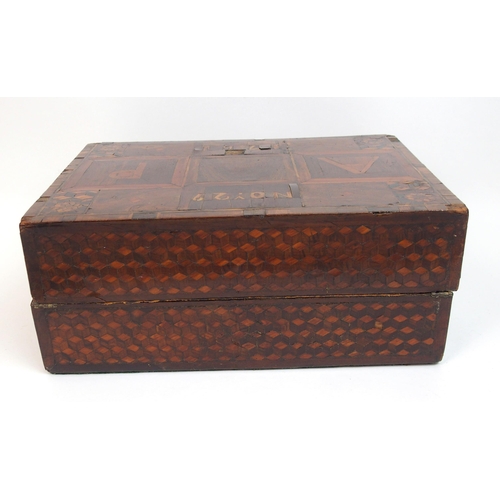 310 - An 18th Century marquetry inlaid lap desk