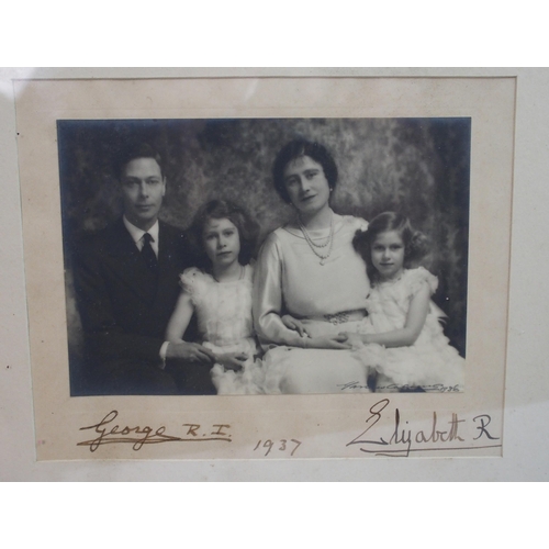 314 - BRITISH ROYALTY: a black and white photograph of King George VI  Queen Elizabeth the Queen Mother