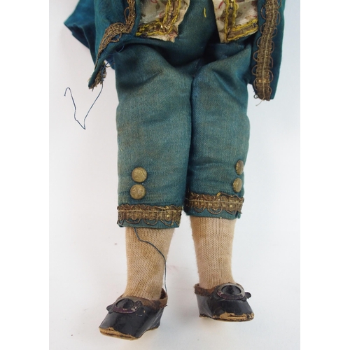 317 - A Continental bisque-headed automaton violin playing doll