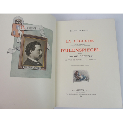 326 - La Legende Et Les Adventures Heroiques  Joyeuses Et Gloieuses D'ulenspiegel by Charles De Coster  19... 