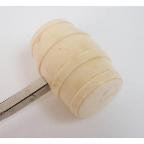 333 - An ivory-topped cork screw