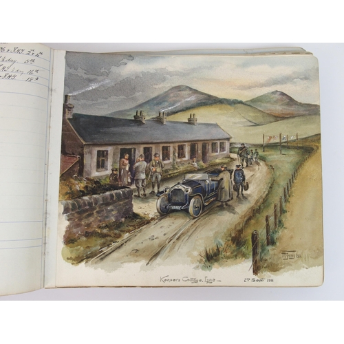 334 - A leather bound Game Register for the Lyne Estate  Peebleshire  from 1911