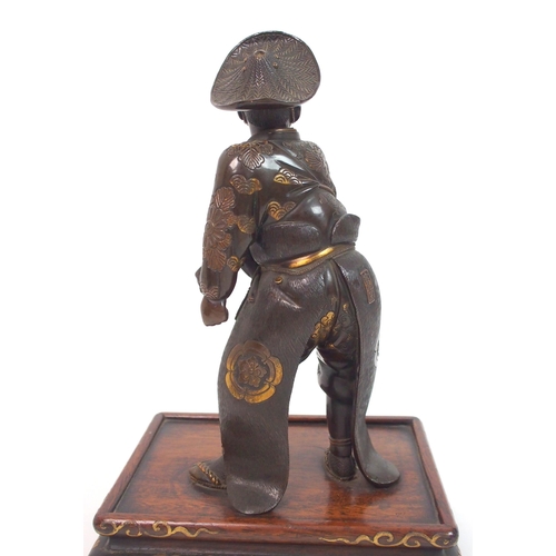 37 - A Japanese bronze figure of a man