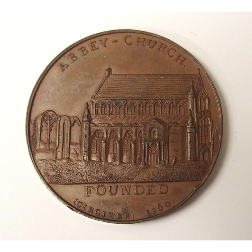 397 - A rare 18th century Paisley Abbey copper penny