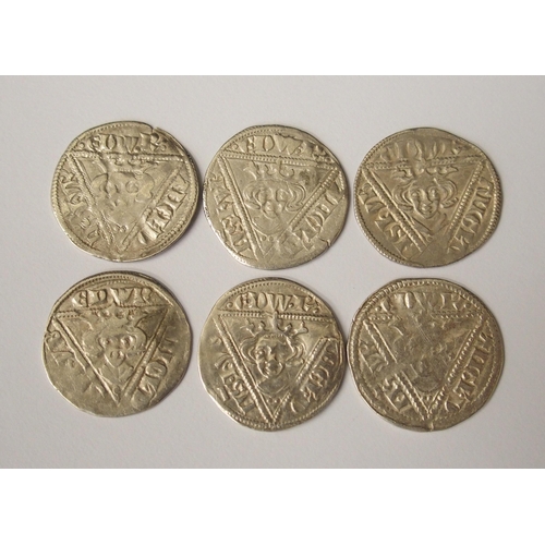 399 - Six Edward I (1279-1302) silver pennies