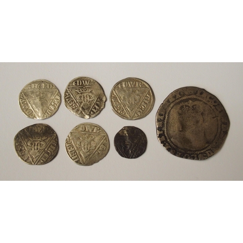 402 - Five Edward I (1279-1302) silver halfpennies