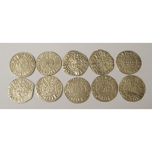 420 - Ten Edward I (1272-1307) Long Cross silver pennies