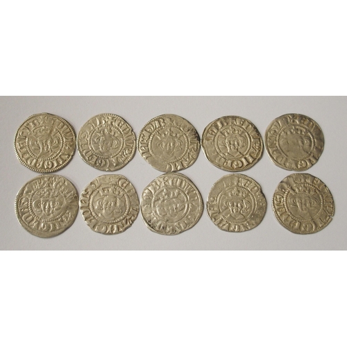 427 - Ten Edward I (1272-1307) Long Cross silver pennies