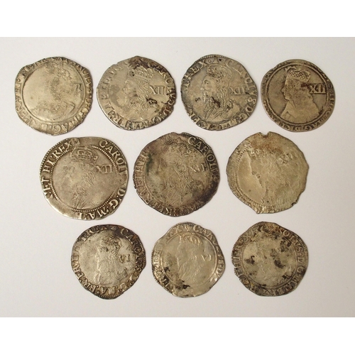 445 - Charles I 1632-63 silver shilling