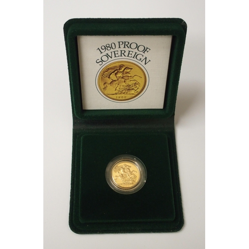 450 - 1980 Elizabeth II gold proof sovereign