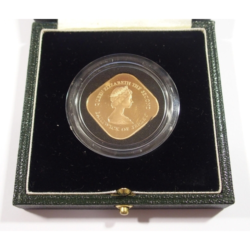 456 - 1781 - 1981 Bi-Centenary of the Battle of Jersey proof one pound gold coin