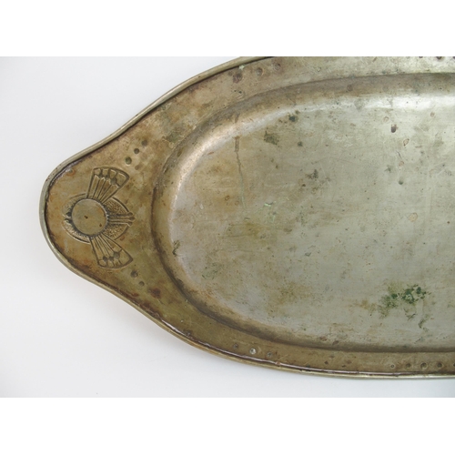 472 - A Glasgow style Art Nouveau white metal tray