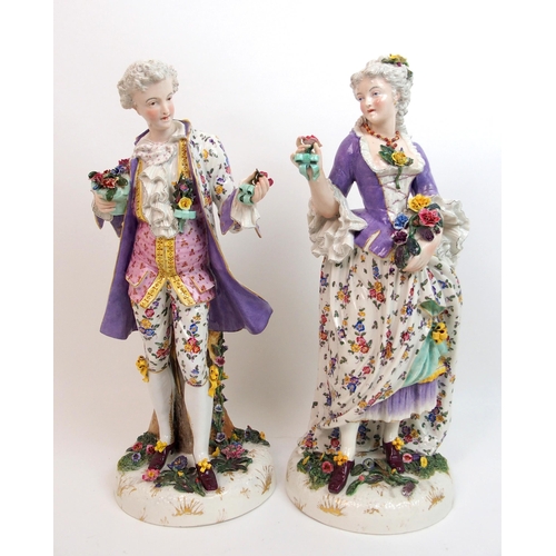 476 - A pair of continental porcelain figures