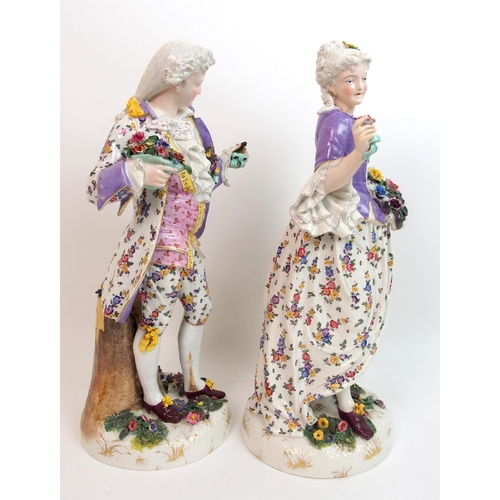 476 - A pair of continental porcelain figures