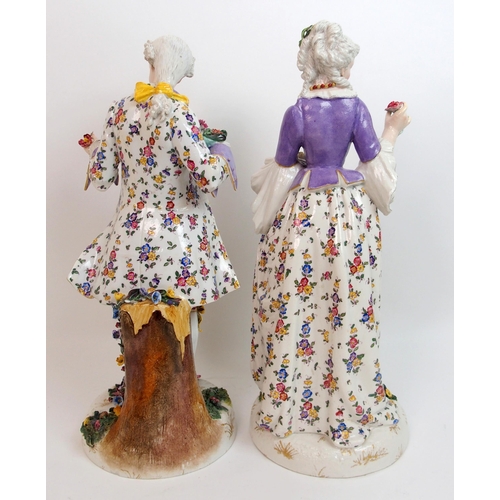 476 - A pair of continental porcelain figures