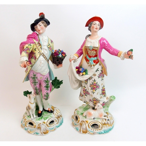 477 - A pair of continental porcelain figures