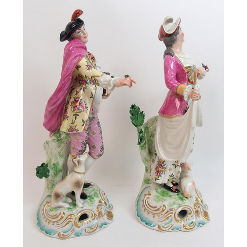 477 - A pair of continental porcelain figures