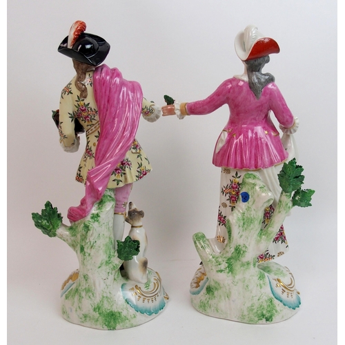 477 - A pair of continental porcelain figures