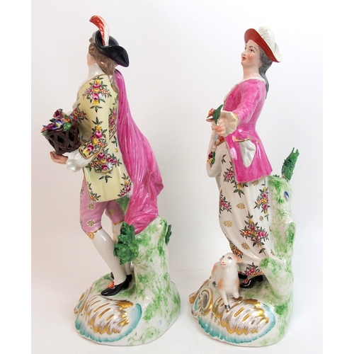 477 - A pair of continental porcelain figures