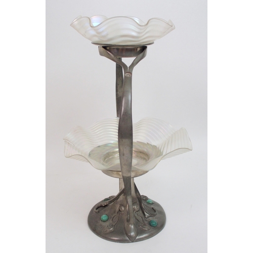 478 - A Kayserzinn Art Nouveau pewter candlestick