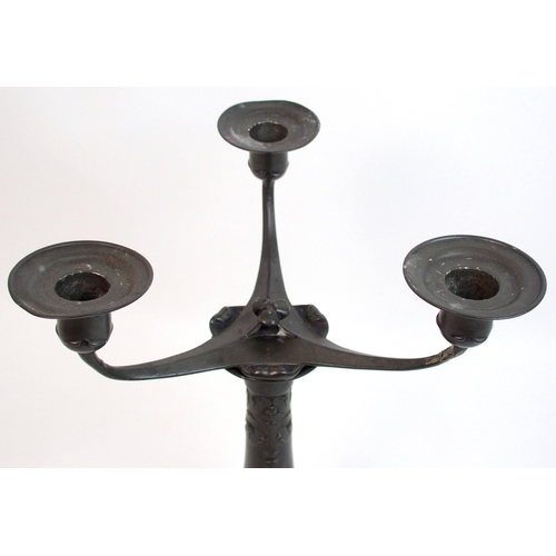 478 - A Kayserzinn Art Nouveau pewter candlestick