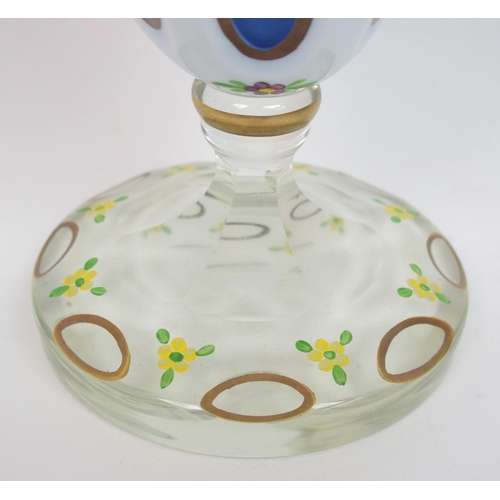 481 - A 19th Century Bohemian overlaid glass vase and cover