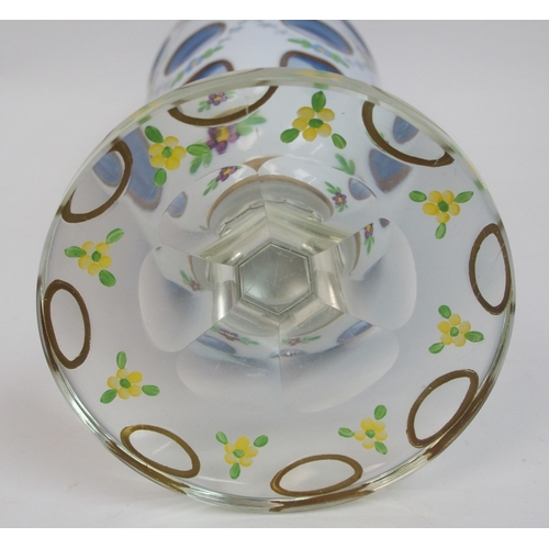 481 - A 19th Century Bohemian overlaid glass vase and cover