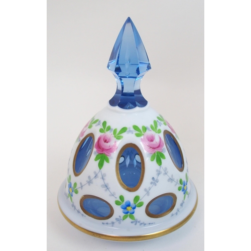 481 - A 19th Century Bohemian overlaid glass vase and cover